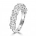 2.10 ct Ladies Round Cut Diamond Wedding Band Ring in 14 kt White Gold